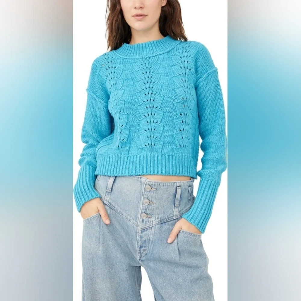 NWT Free People Bell Song Cotton Blend Sweater $98